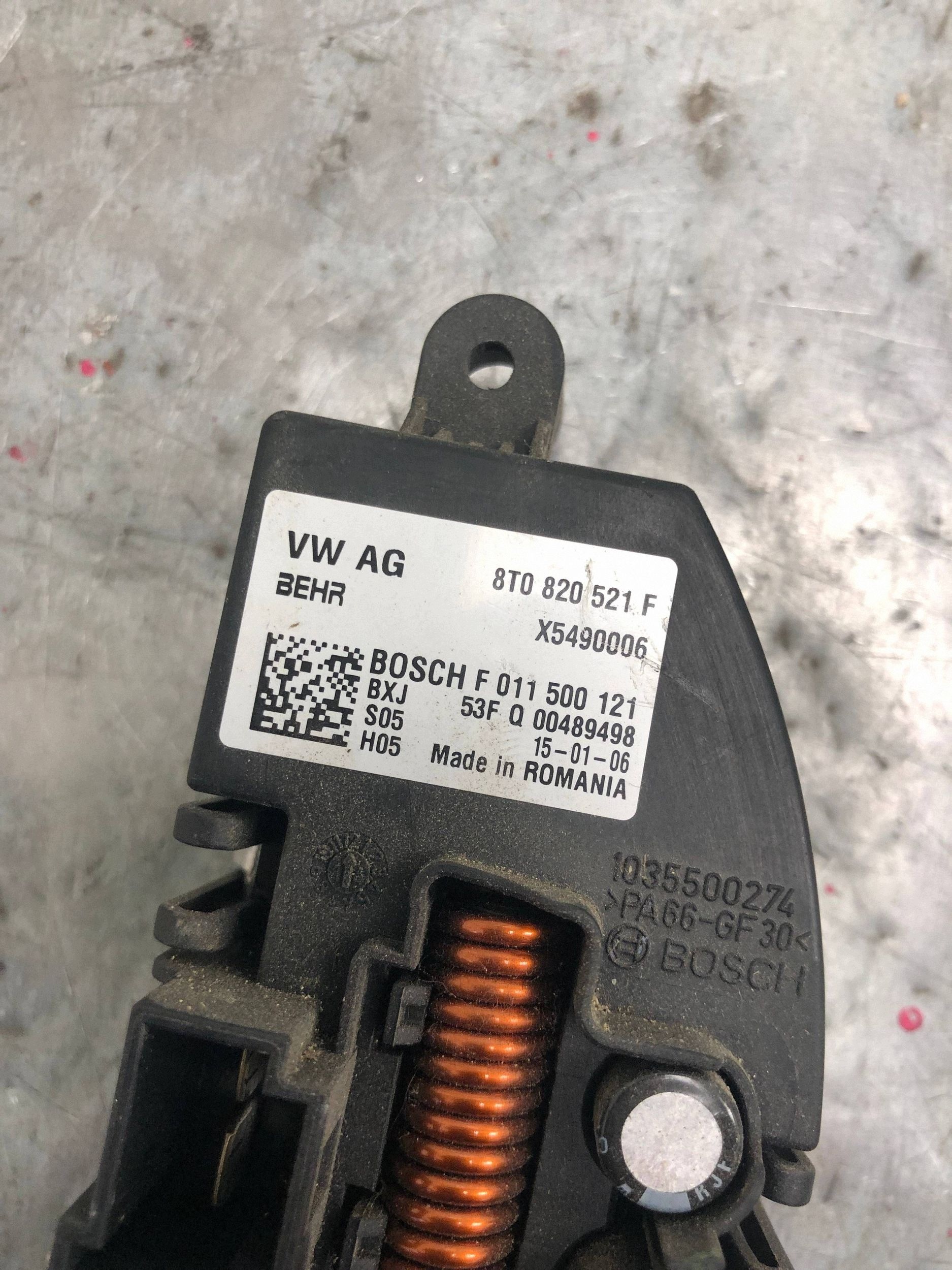 gebläsewiderstand AUDI A4 B8 A5 8T0820521F