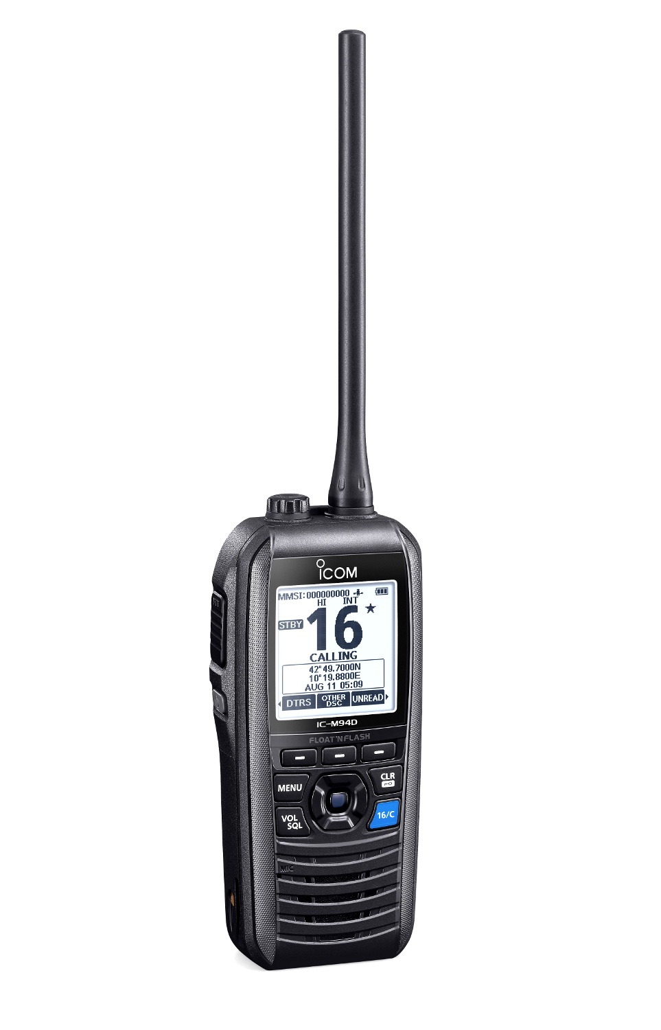 Icom IC-M94DE ręczny radiotelefon morski z Gps, Ais, Dsc, IPX7, pływający
