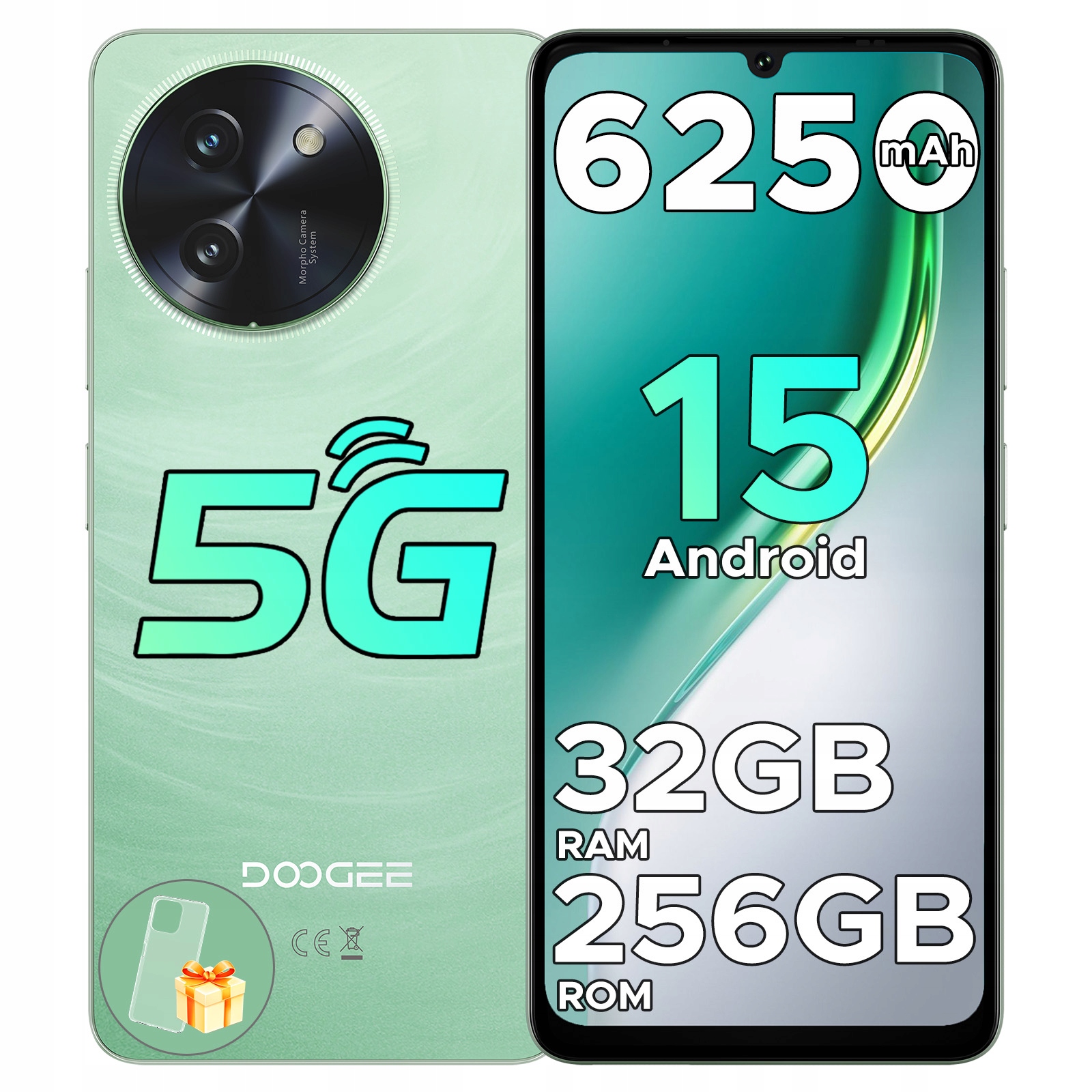 Smartphone DooGee Note 59 Pro 8 Gb 256 Gb 5G zelený