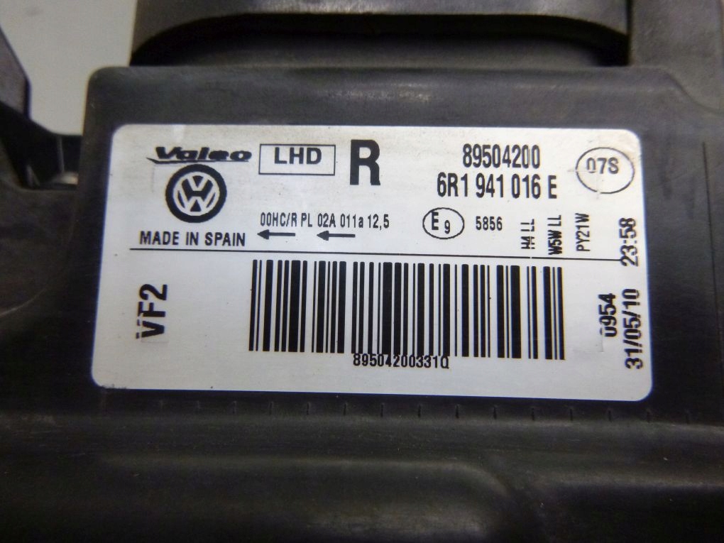 VOLKSWAGEN VW POLO 6R0 6R1 08 light front right