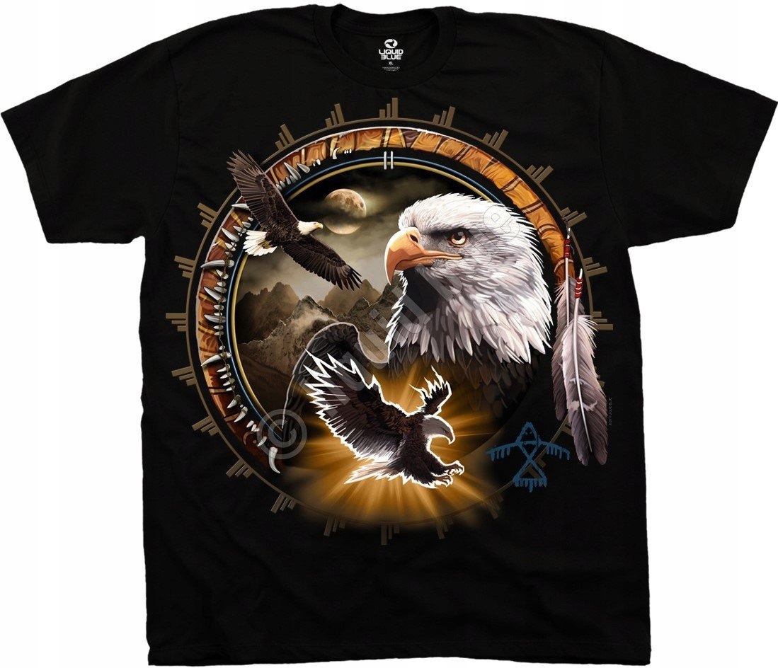 Lapač snů s orlem tekutá modrá XL