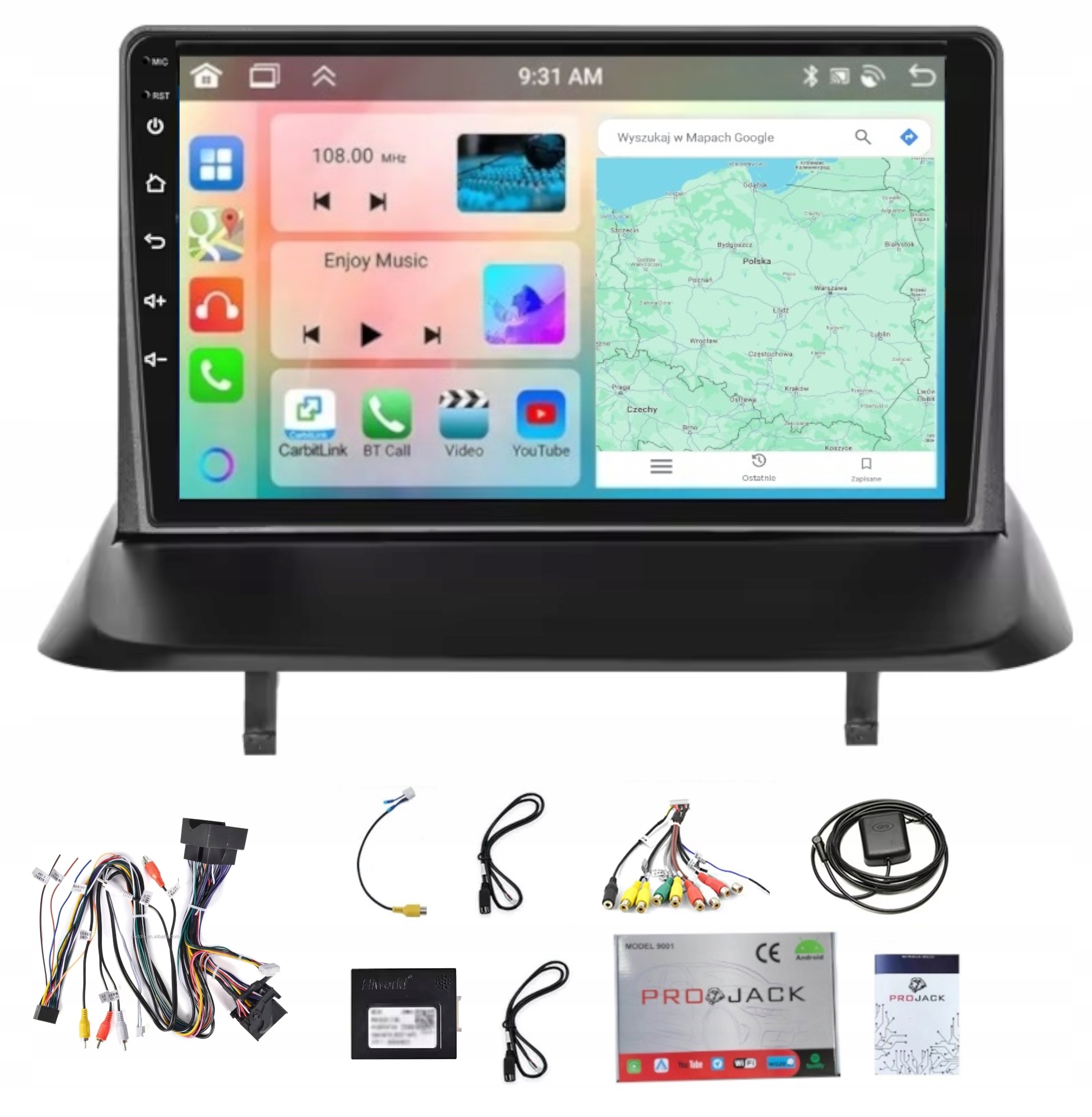 Rádio Navigace Gps Android Peugeot 3008 50082013-16 Carplay 6GB 128GB