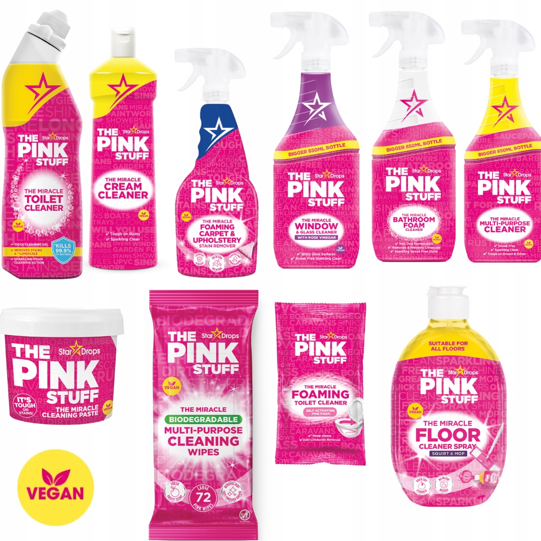 The Pink Stuff Duży zestaw 10 produktów do sprzątania