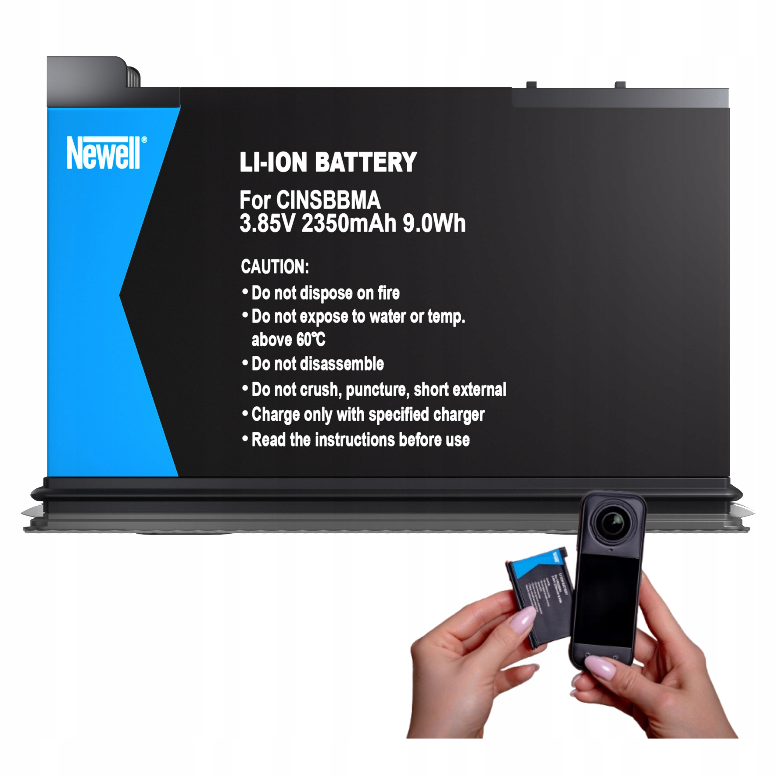 Akumulator Bateria Do INSTA360 X4 Zamiennik 2350 mAh Newell