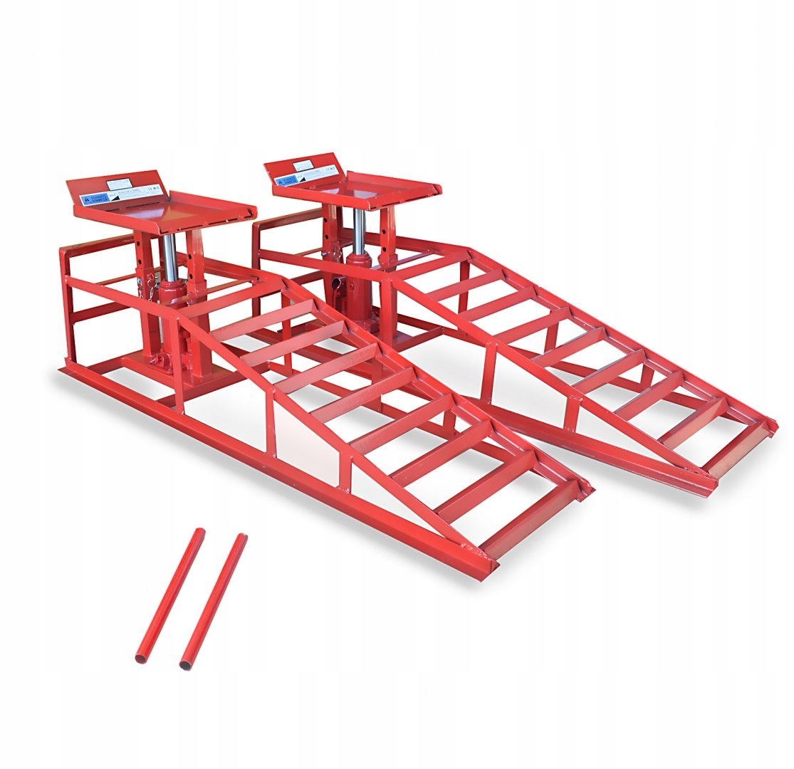 Rampy z podnośnikiem hydraulicznym zestaw 2 stalowych ramp o udźwigu 4 ton Kod producenta HD16786