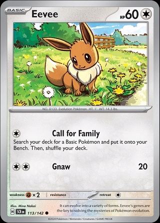 Karta Pokemon TCG Eevee (113/142)