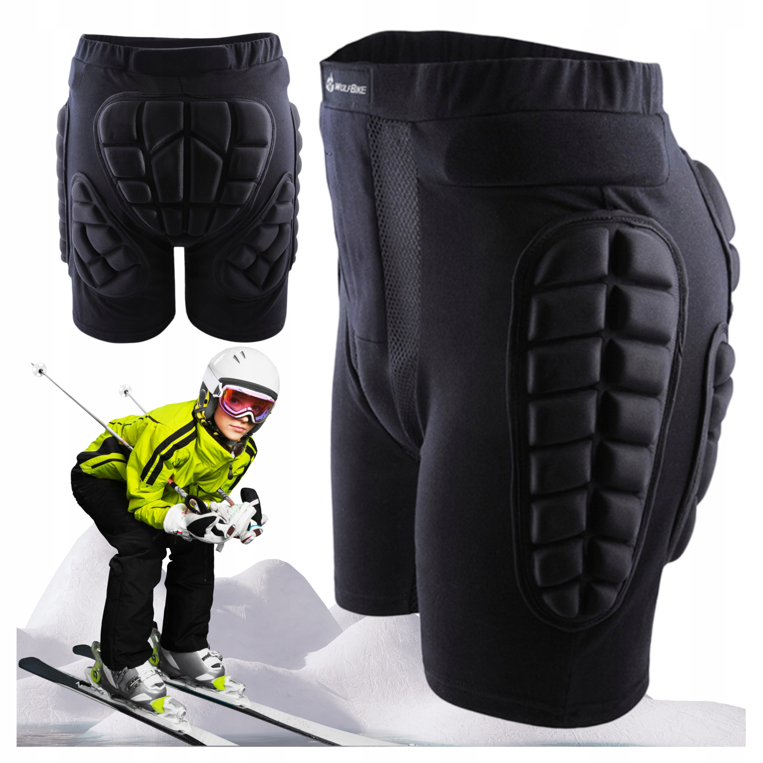 Spodenki Ochronne Spodnie Ochraniacze na Narty Snowboard Rolki dla dzieci