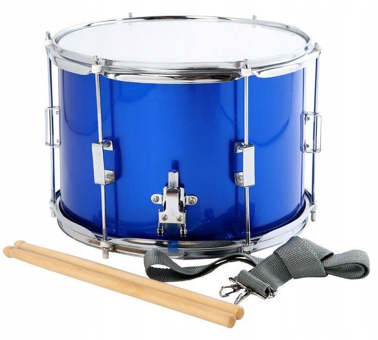 WERBEL MARSZOWY BĘBEN Z PASKIEM I PAŁKAMI KOMPLET DOBREJ JAKOŚCI STAL SUPER EAN (GTIN) 5904261414208