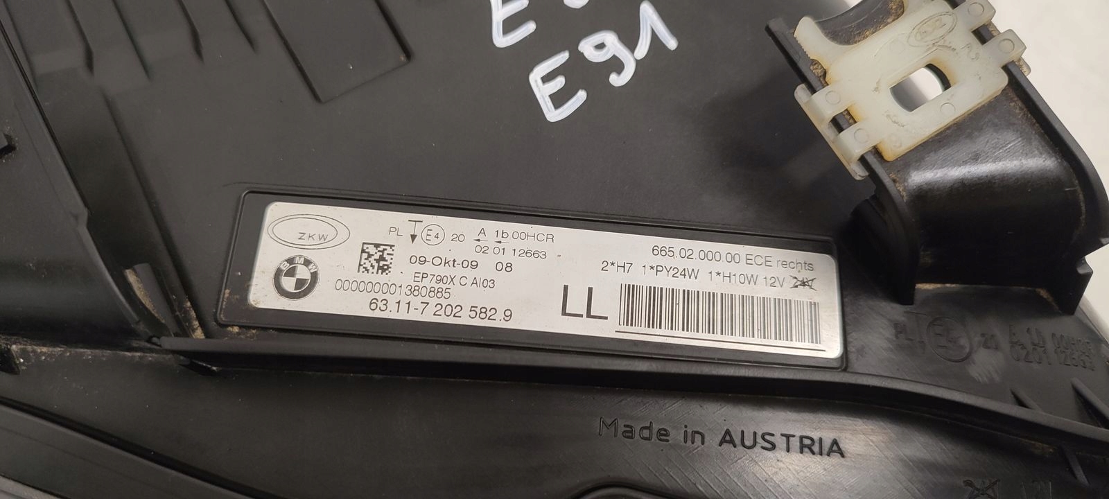 světlo předek přední pravá BMW E90 E91 2,0D LIFT