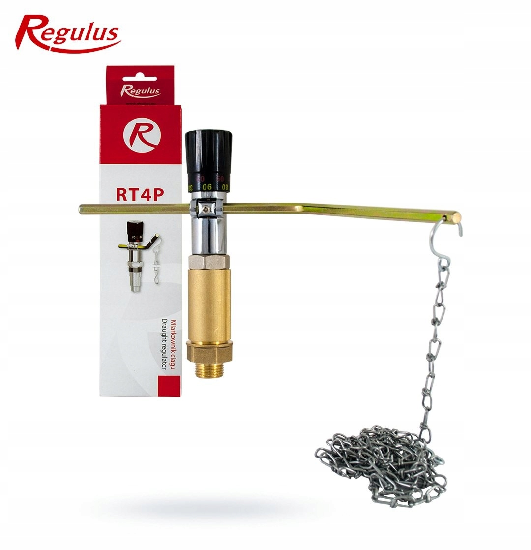 Miarkownik regulator ciągu powietrza pieca kotła 1/2 cala RT4P Regulus