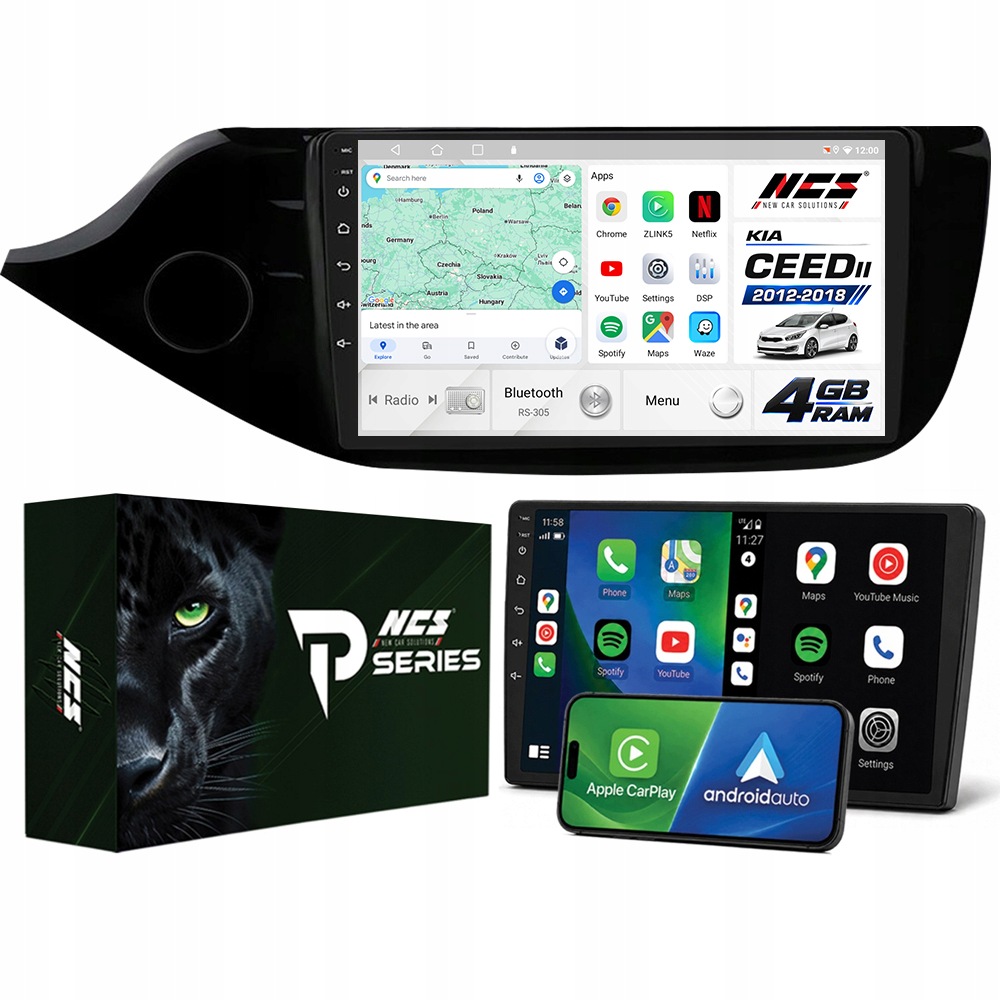 Autorádio 2DIN Ncs RS-305 Kia Ceed 2 II 2012-2018 Android Navigácia