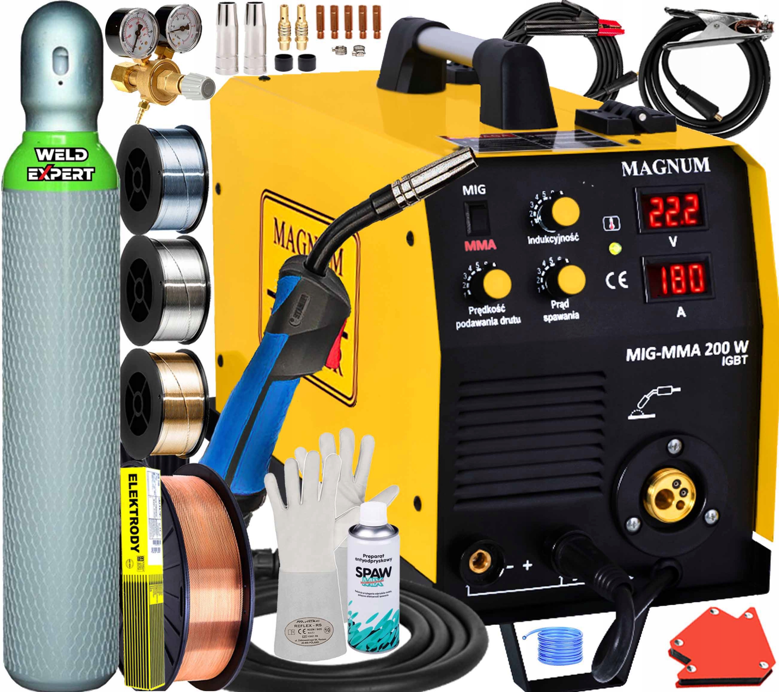 SPAWARKA MAGNUM MIG200 ALUMINIUM FLUX LUTOSPAWANIE