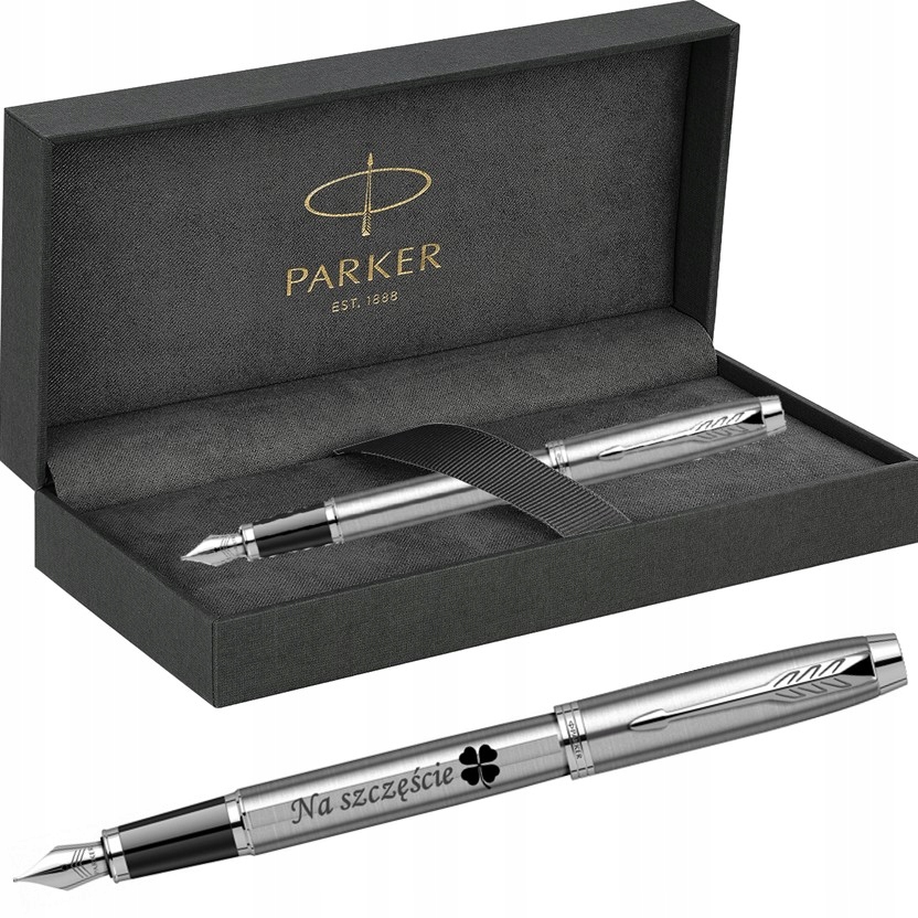 Pióro Wieczne Parker IM Stalowe Srebrne Premium Grawer Nauczyciela