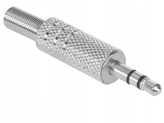 Wtyk mini mały Jack 3,5 STEREO metal na kabel(2540
