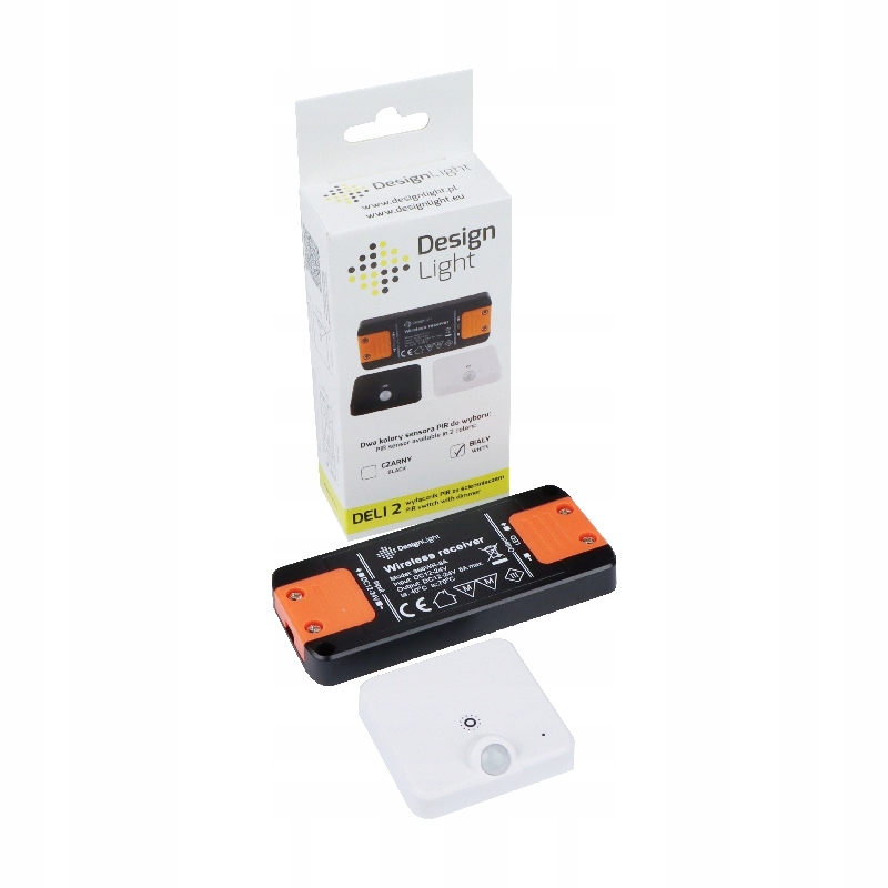 Deli 2 bezprzewodowy zestaw Pir do szaf Biały