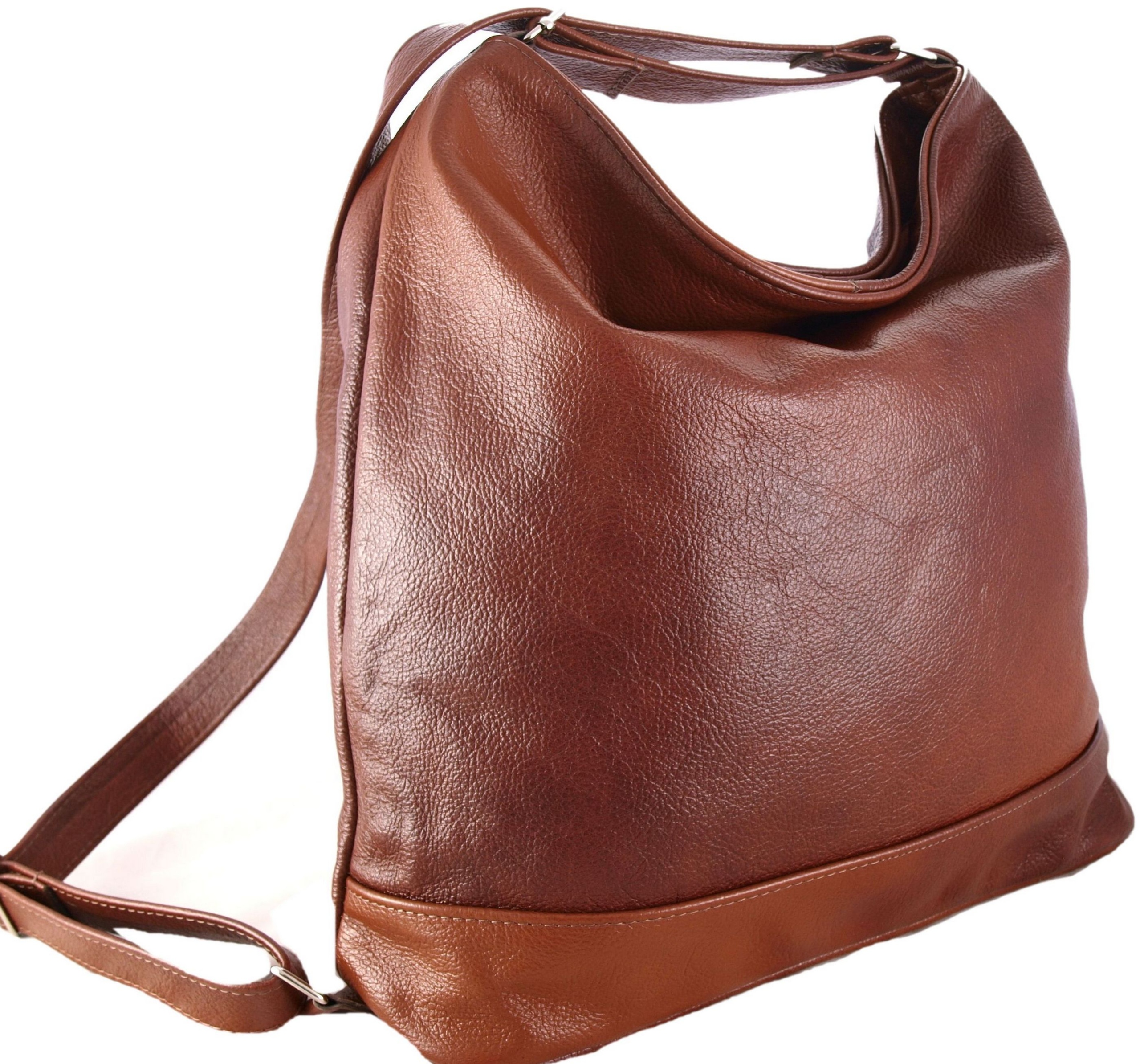 

Skórzana Torebka Plecak Skóra naturalna 2w1 Brąz