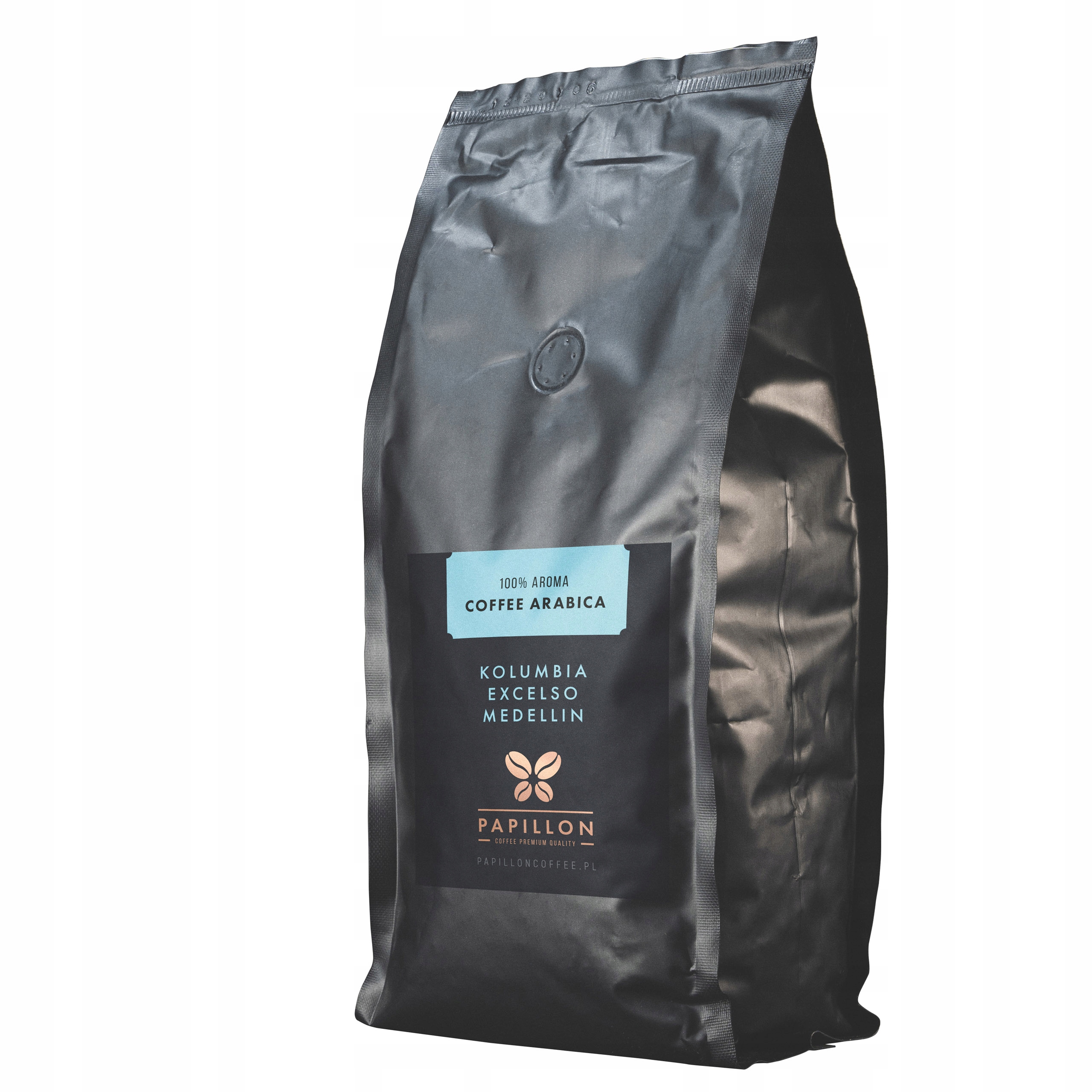 Káva zrnková Arabica Papillon Coffee Kolumbie Excelso Medellin 1 kg