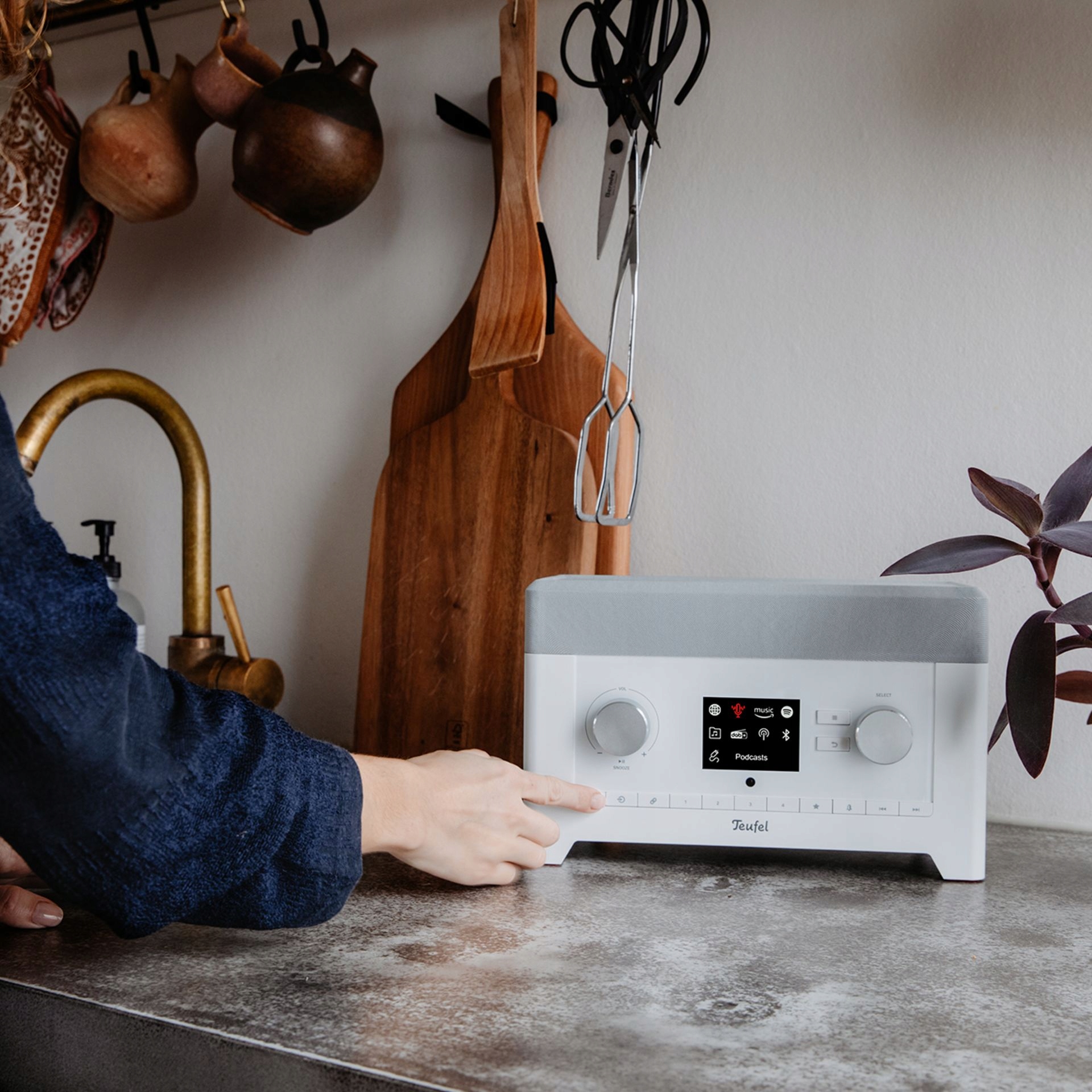 Białe Radio internetowe Teufel RADIO 3SIXTY, WiFi Kolor biały