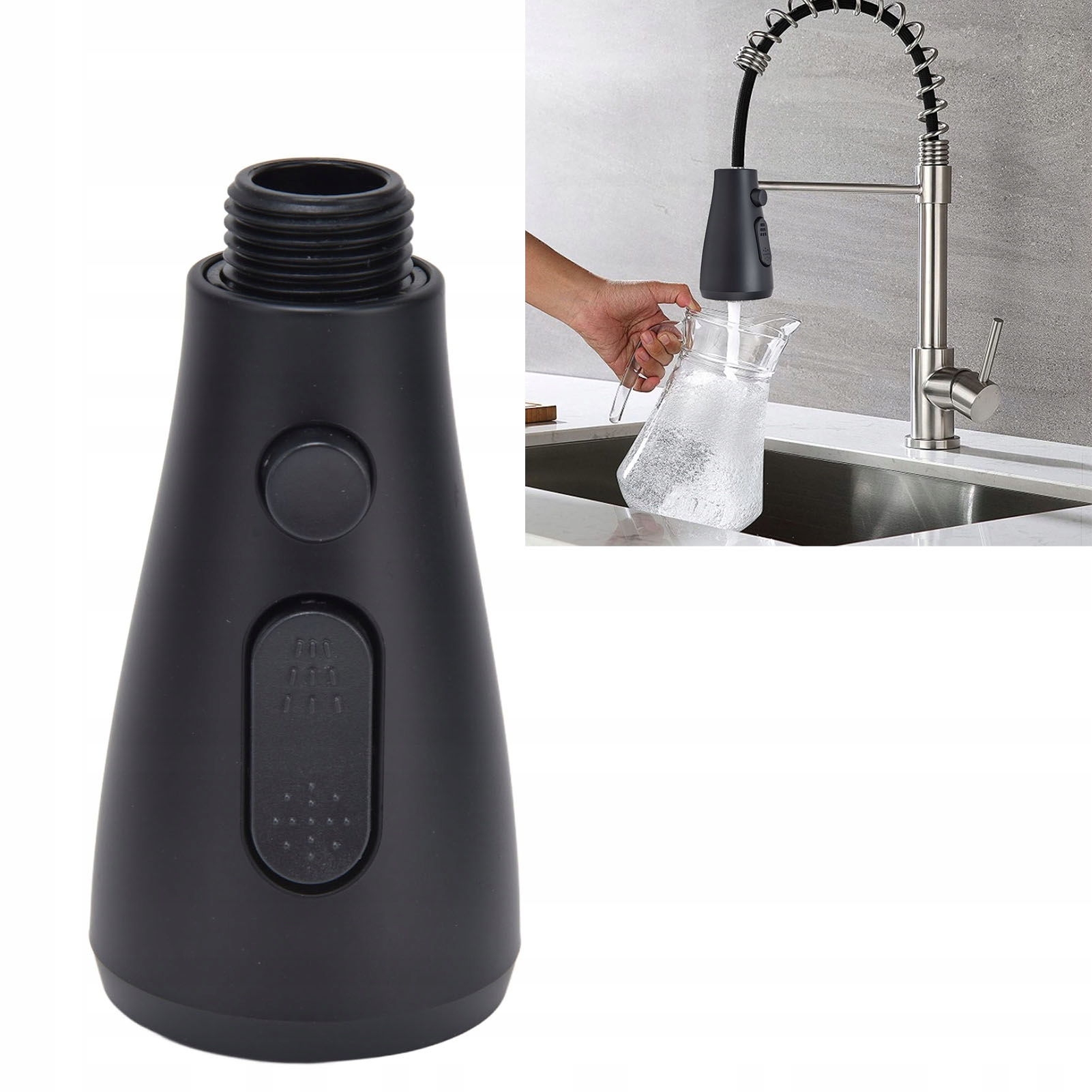 WYLEWKA PERLATOR KUCHENNY CHROM OSZCZĘDNOŚĆ WODY Kolor czarny