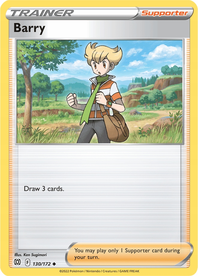 Oryginalna Karta Pokemon Barry (brs 130)