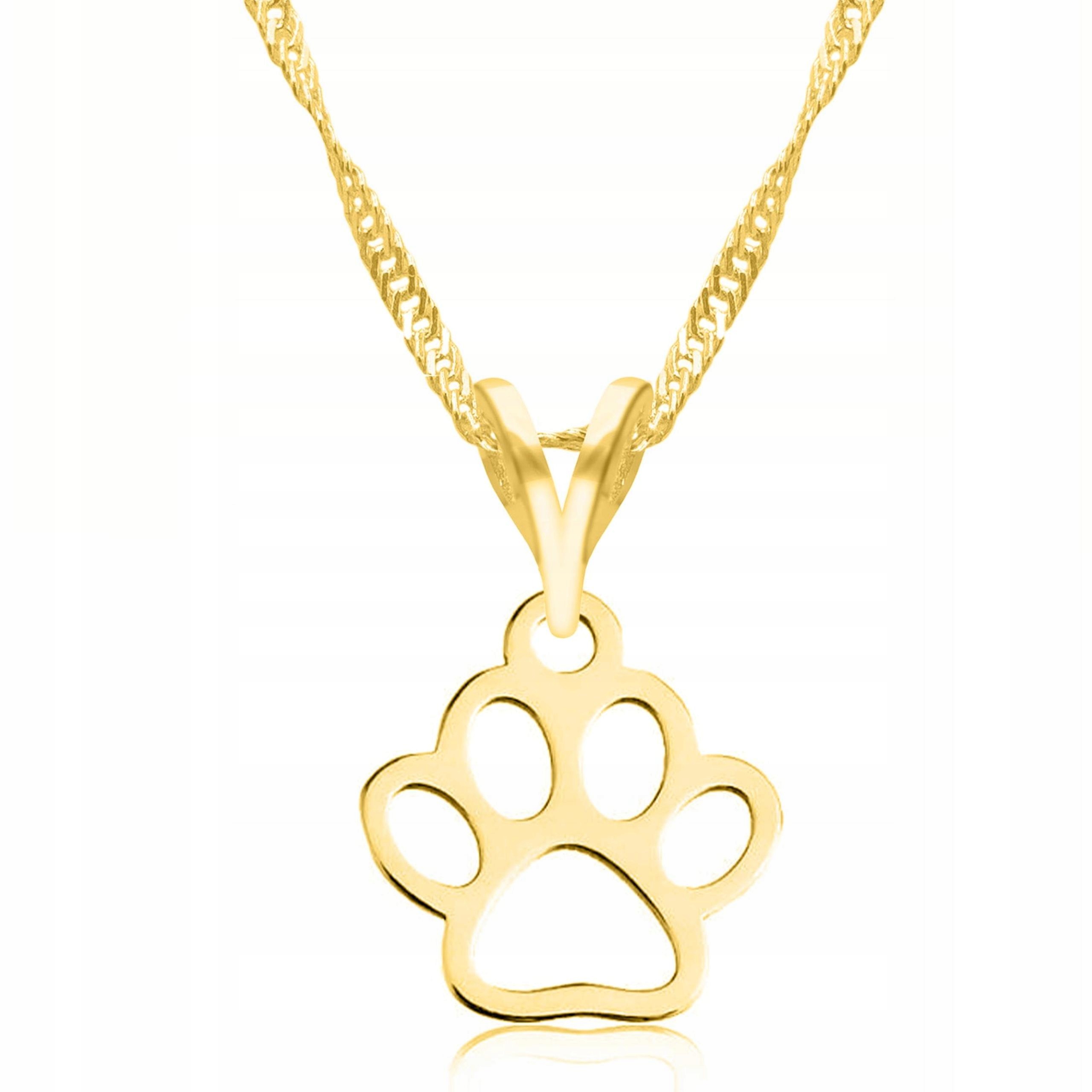 Zlatý Náhrdelník se Srdíčkem, Psí Tlapkou, Psí/Kočičí Lapa, Srdce Stříbro 925