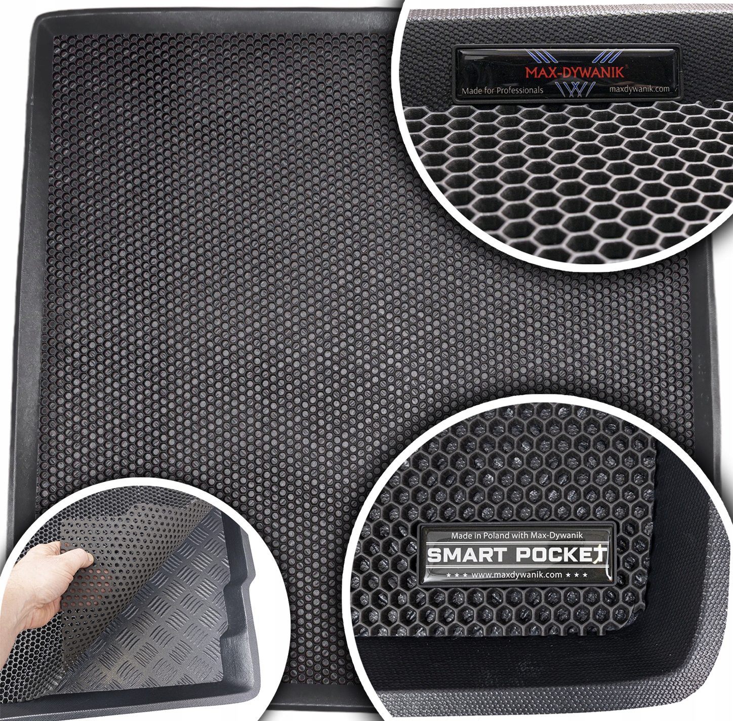 Univerzální podložka do zavazadlového prostoru 124 x 123 Kufr s prolamovanou vložkou