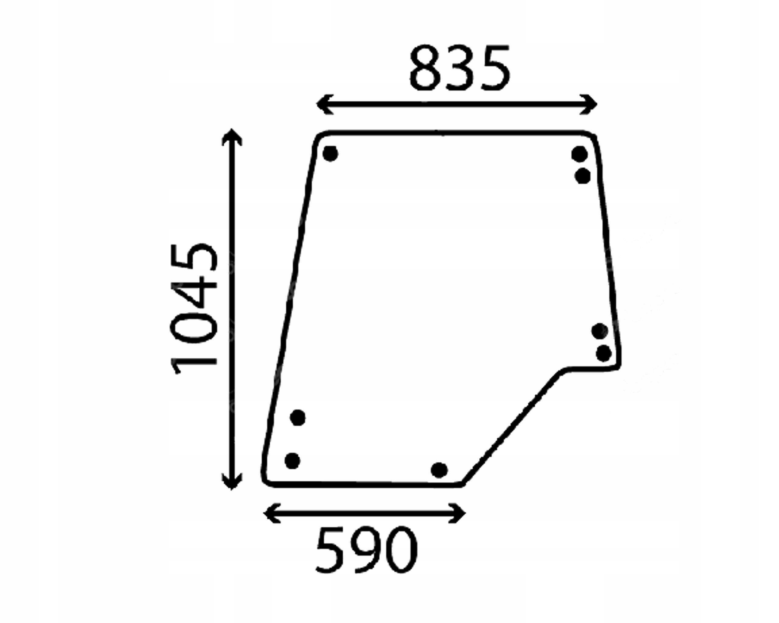 sklo Massey Ferguson 3000 horní dveře 3600358M1