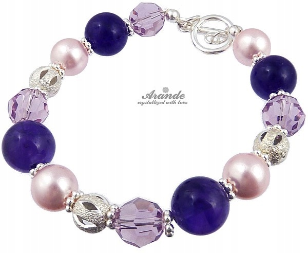 Krystaly Krásný náramek Rose Amethyst