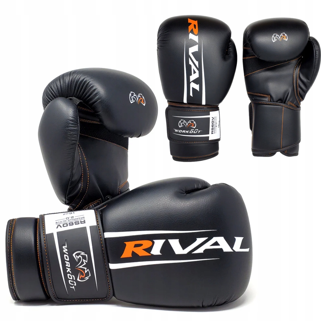 Rękawice bokserskie sparingowe Rival RS60V 2.0 Czarne r. 14oz
