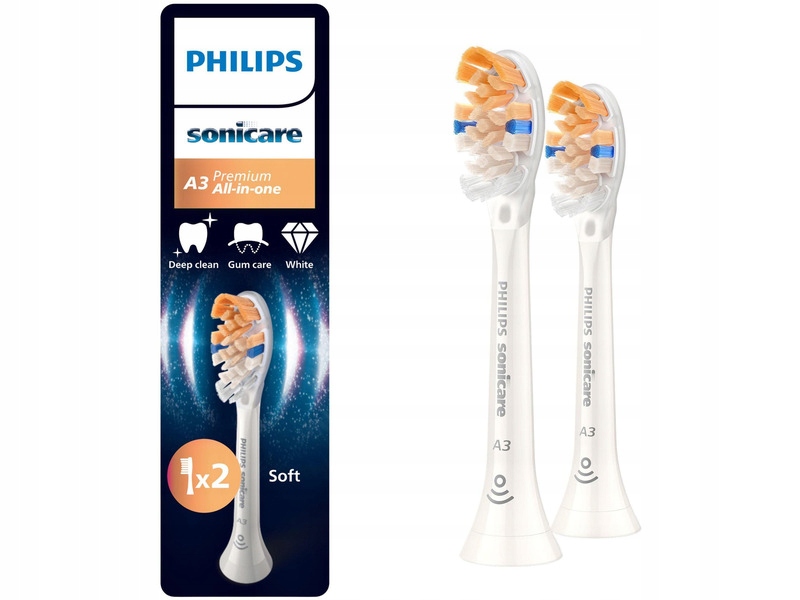 Oryginalne końcówki Philips Sonicare HX9092/87 Miękkie włókna (2 szt.)