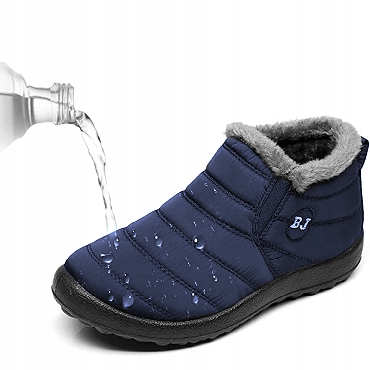 BUTY NA ŚNIEG ZIMOWE OCIEPLANE GRANAT UNISEX 40 Kolor niebieski