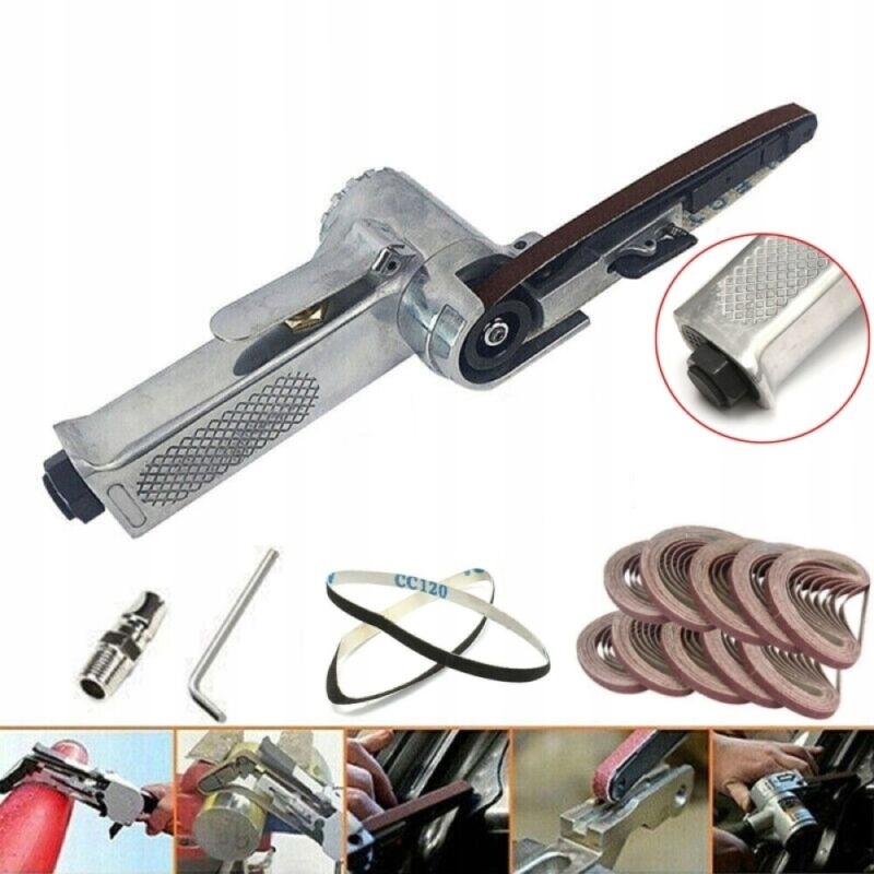 Pneumatická Pásová Bruska 10×330 mm 25 ks Bezkoncová Páska