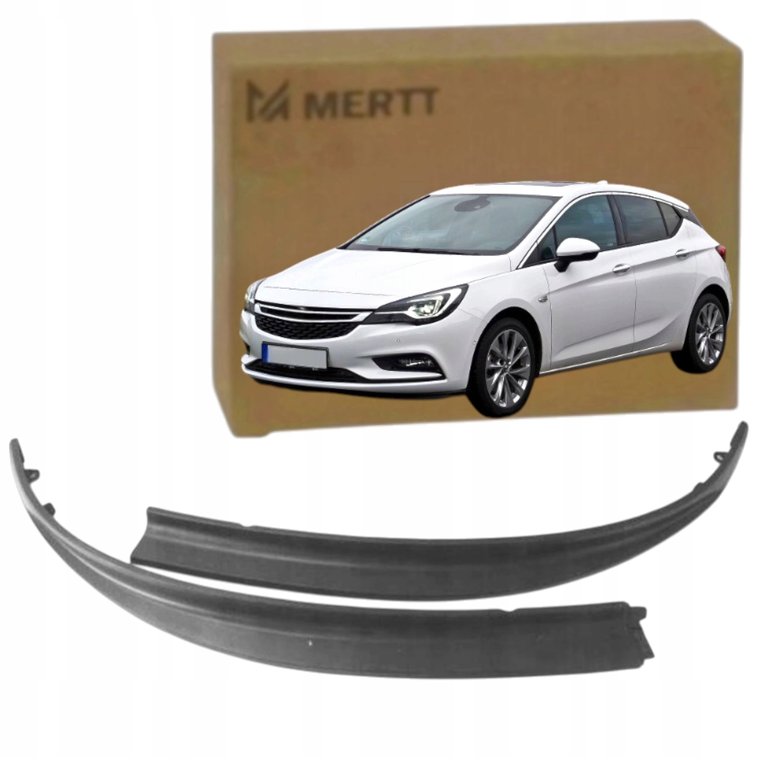 Spojler spojlery Hokej pod přední nárazník Komplet Opel Astra K 2015 2019