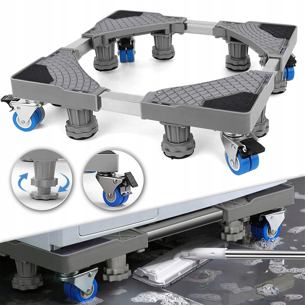 Stojak Pod Pralkę, Stojak Pod Pralkę na 4 Kółkach, Mobilny Stojak na Pralkę