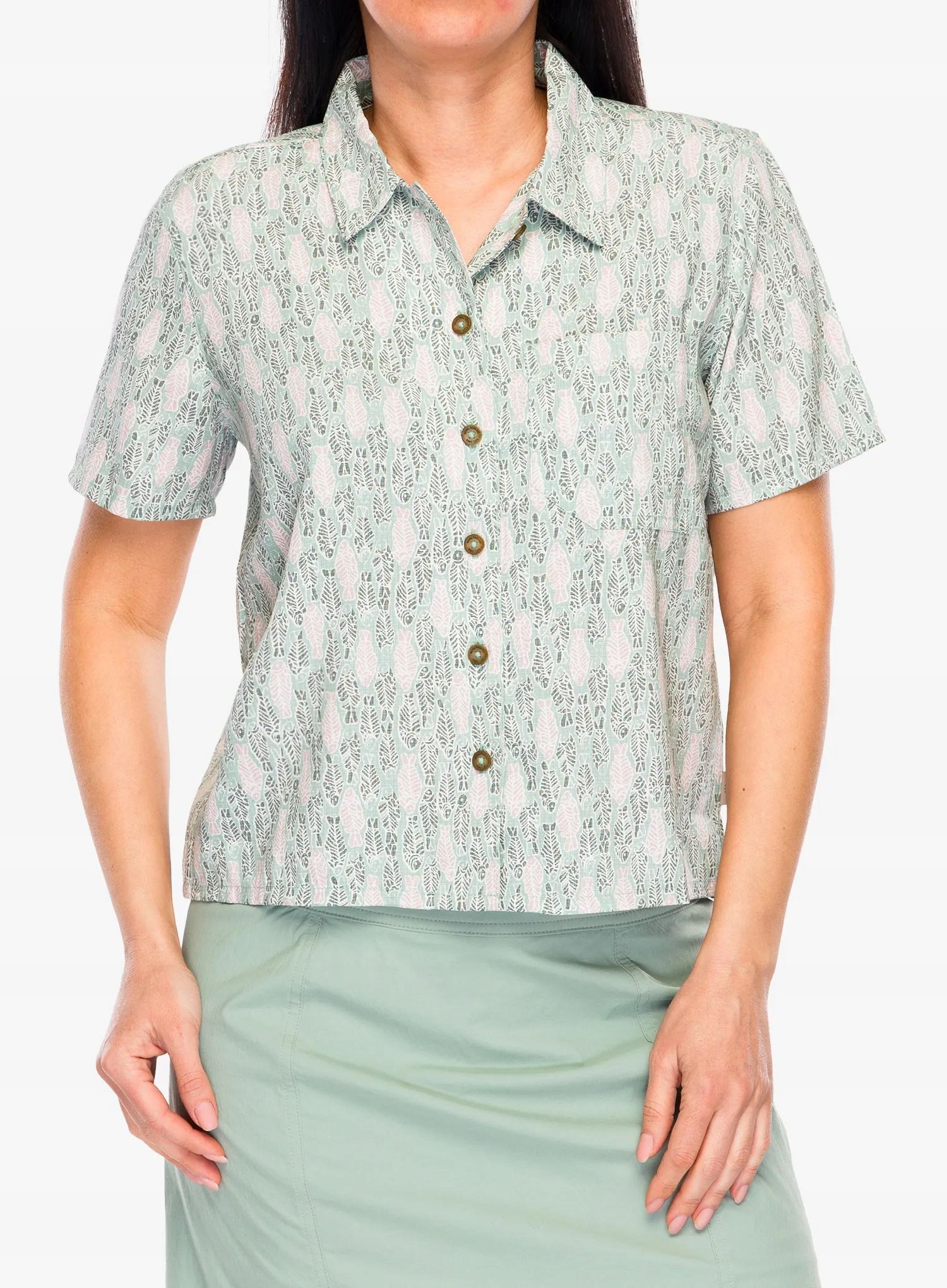 Dámská turistická košile Royal Robbins Camino Pucker S/s sage leaf S