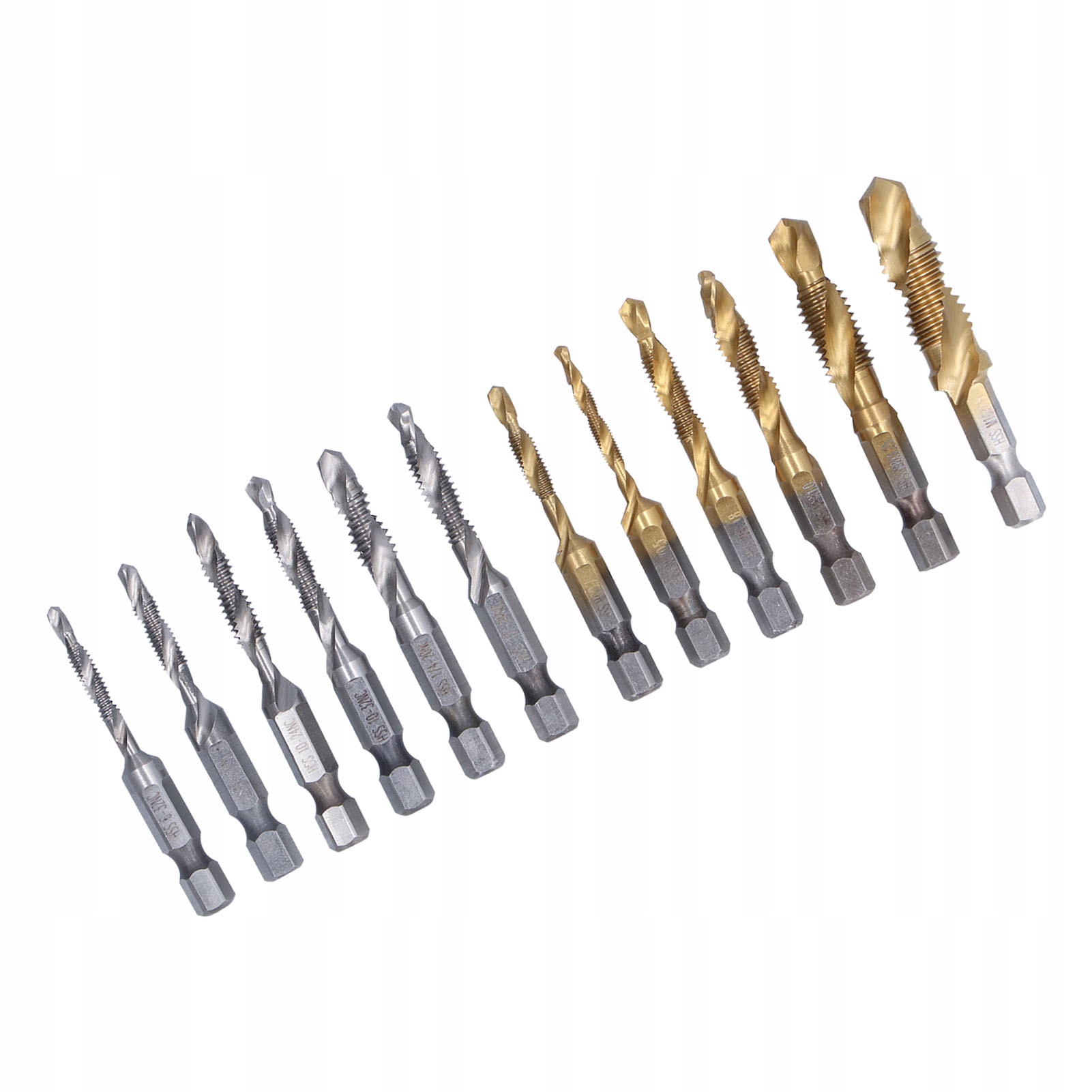 Zestaw wierteł do gwintowania Pokryty tytanem Waga produktu z opakowaniem jednostkowym 0.1 kg