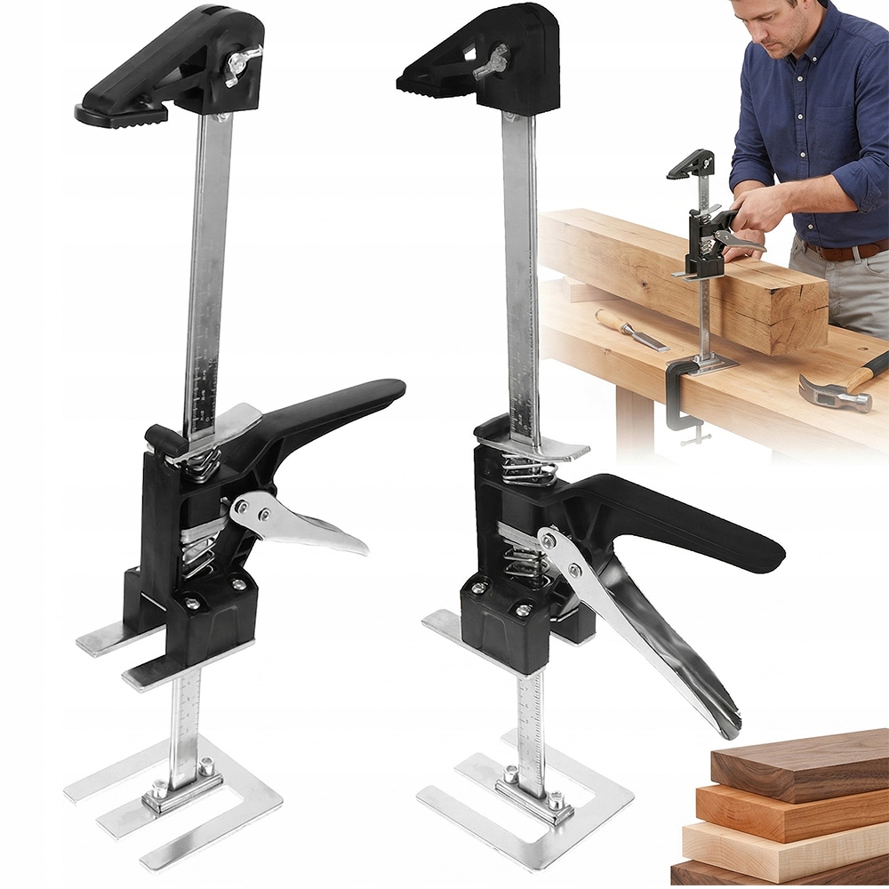 Sada 2 Nastavitelných Výškových Zvedáků Z Pevné Oceli Pro Dveře Oken