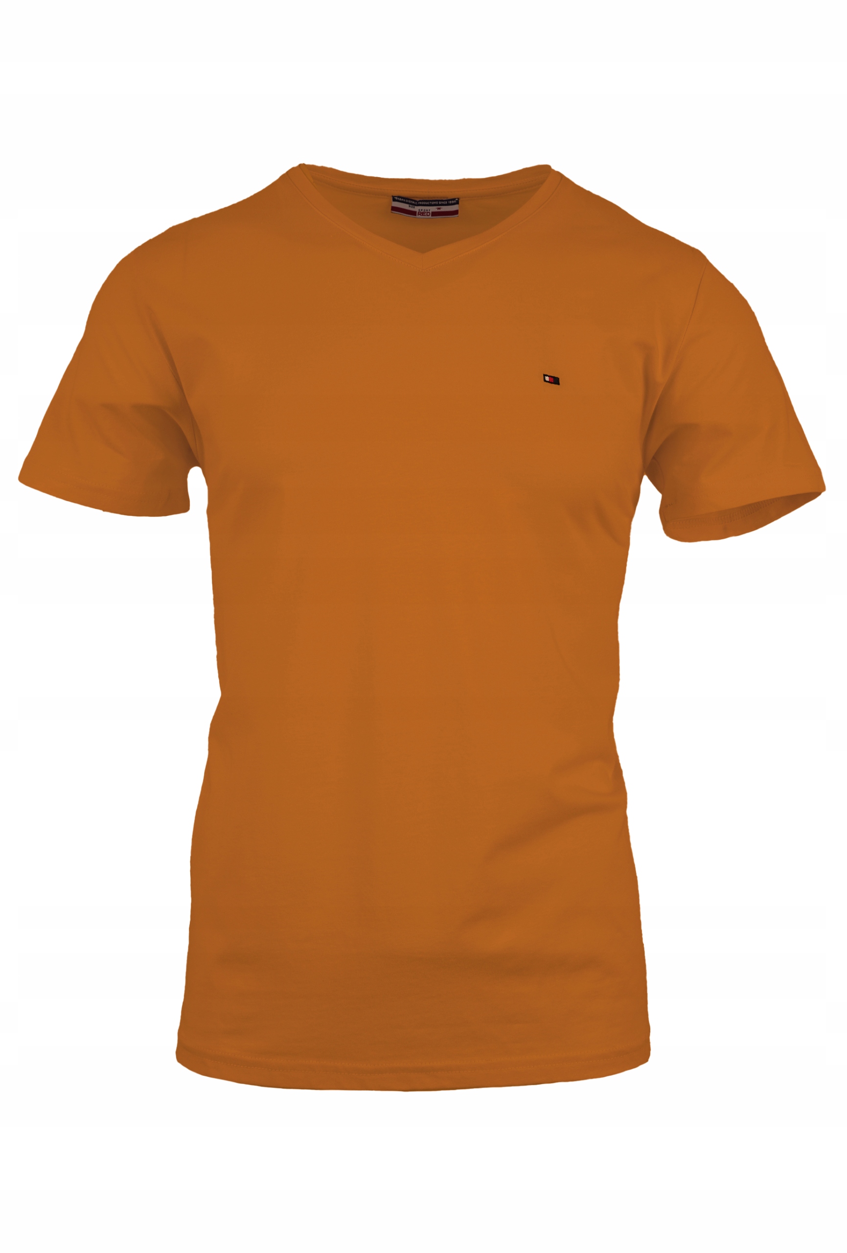 

T-shirt Męski Pomarańczowy Koszulka Szpic Serek XL