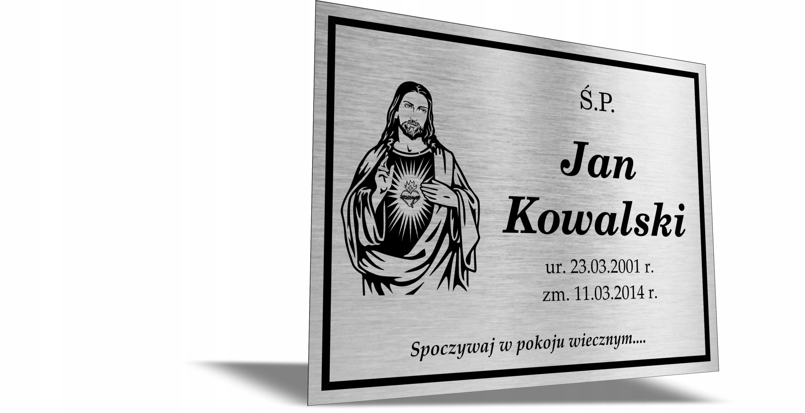 

Tabliczka Nagrobna Z Laminatu 15 cm na 20 cm Graw