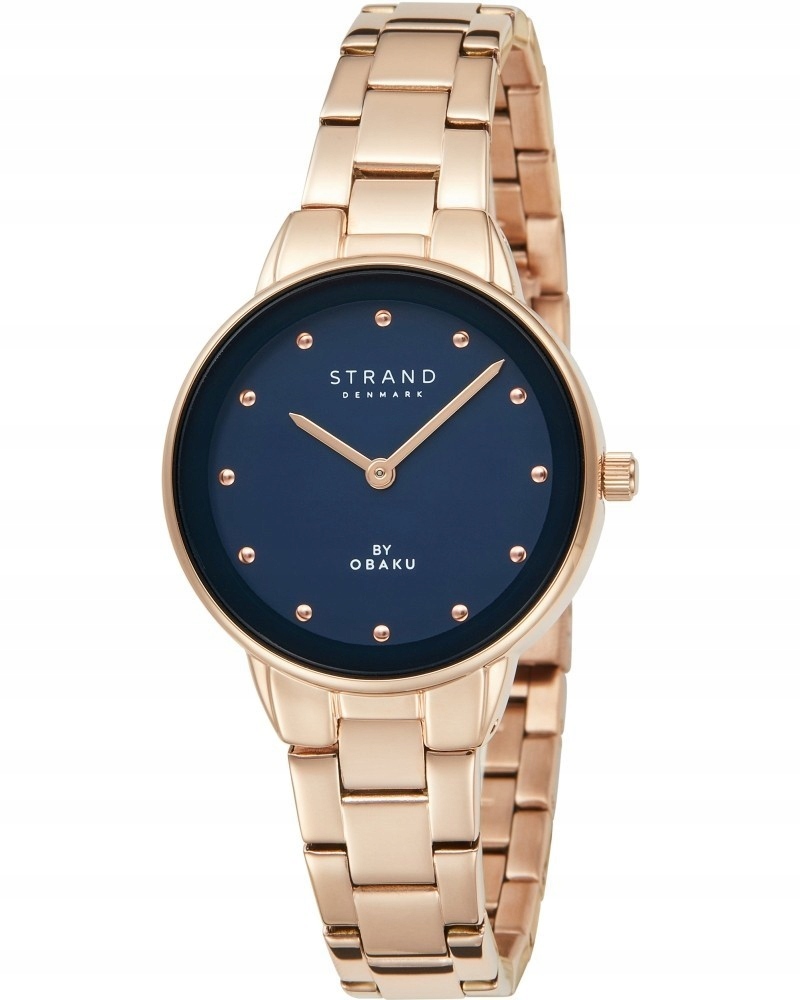 Nové Originální dámské hodinky Strand by Obaku S750LXVLSV růžové zlato