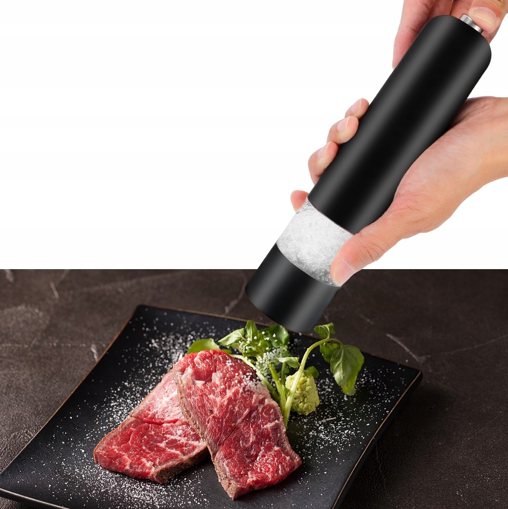 ELEKTRYCZNY MŁYNEK DO PIEPRZU I SOLI ZESTAW MŁYNEK DO PIEPRZU I SOLI 2w1 Kolor dominujący biały