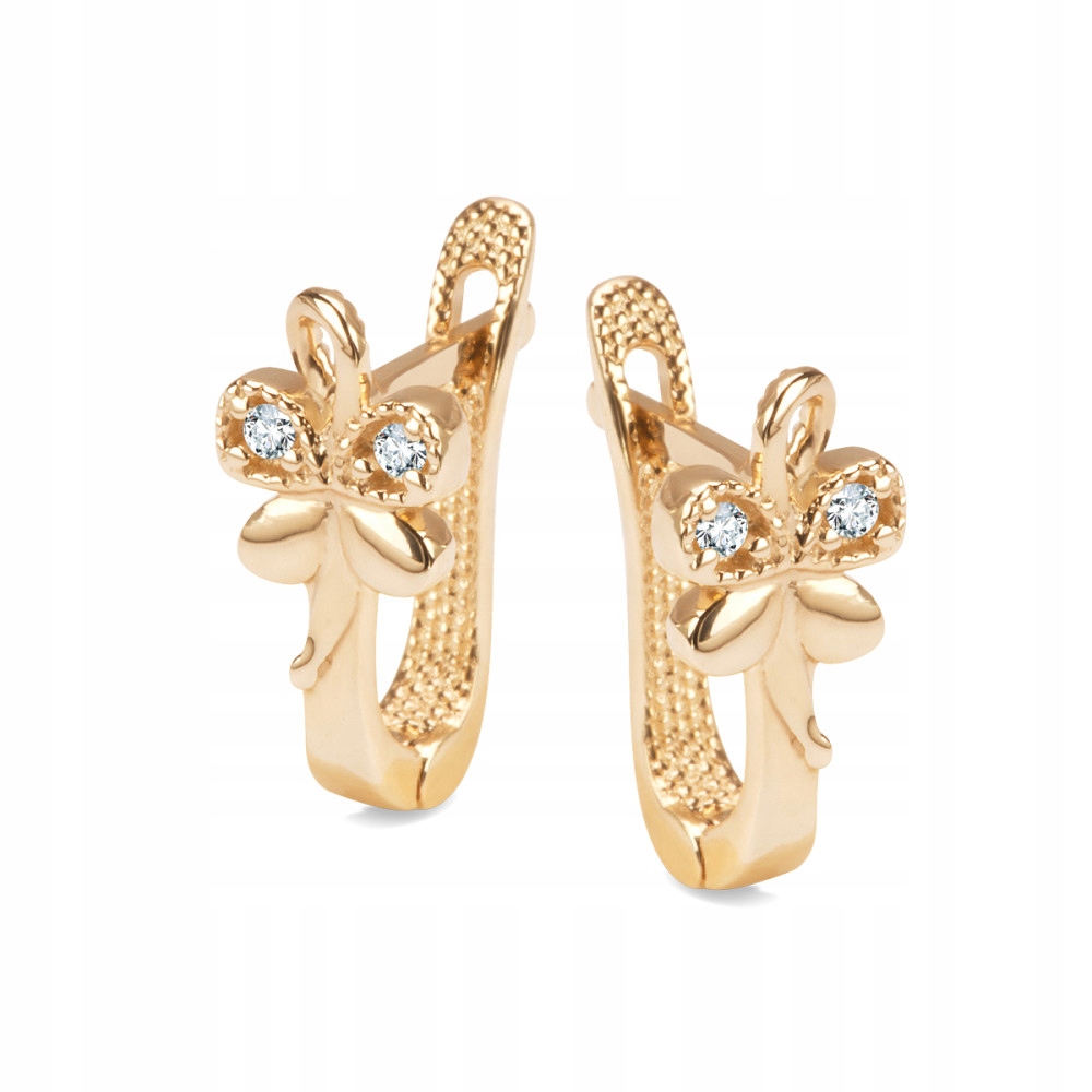 Złote Kolczyki z Cyrkoniami GB15316 Verona Jewellery