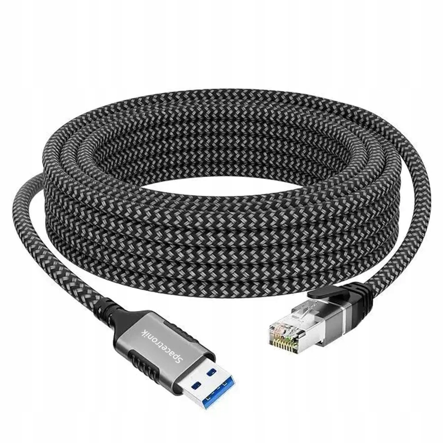 Karta sieciowa USB-A 3.0 - RJ45 3m 1Gbps Spacetronik Gigabit kabel adapter