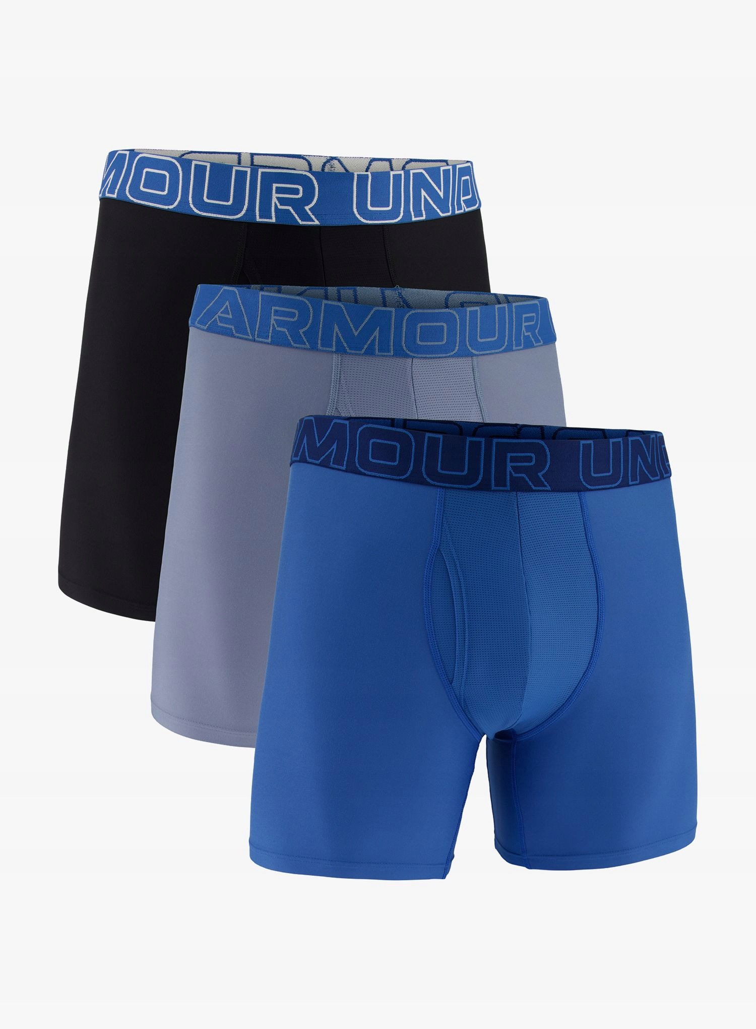 Termoaktivní boxerky Under Armour Perf Tech 6in 3-Pack Boxerjock modrá XL
