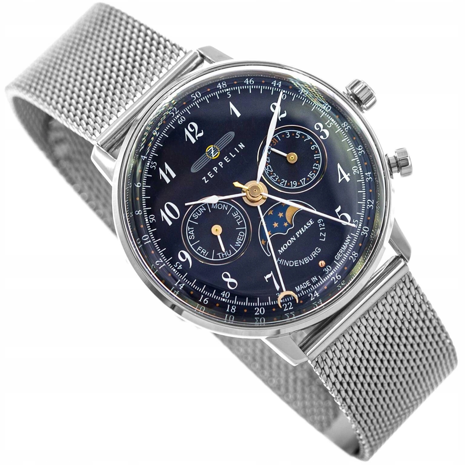Dámské Hodinky Zeppelin 7037 M-3 LZ129 Hindenburg Stříbrné Na Náramku