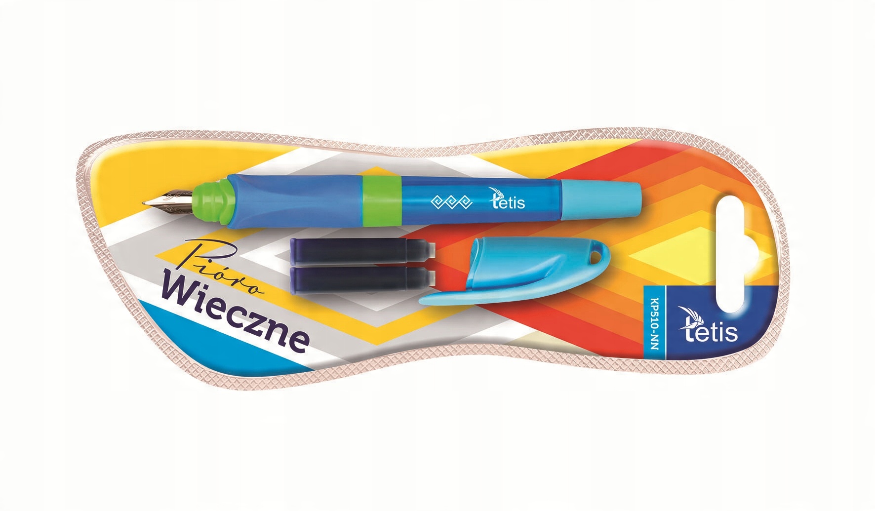 

Pióro wieczne Tetis niebieskie profilowane +naboje