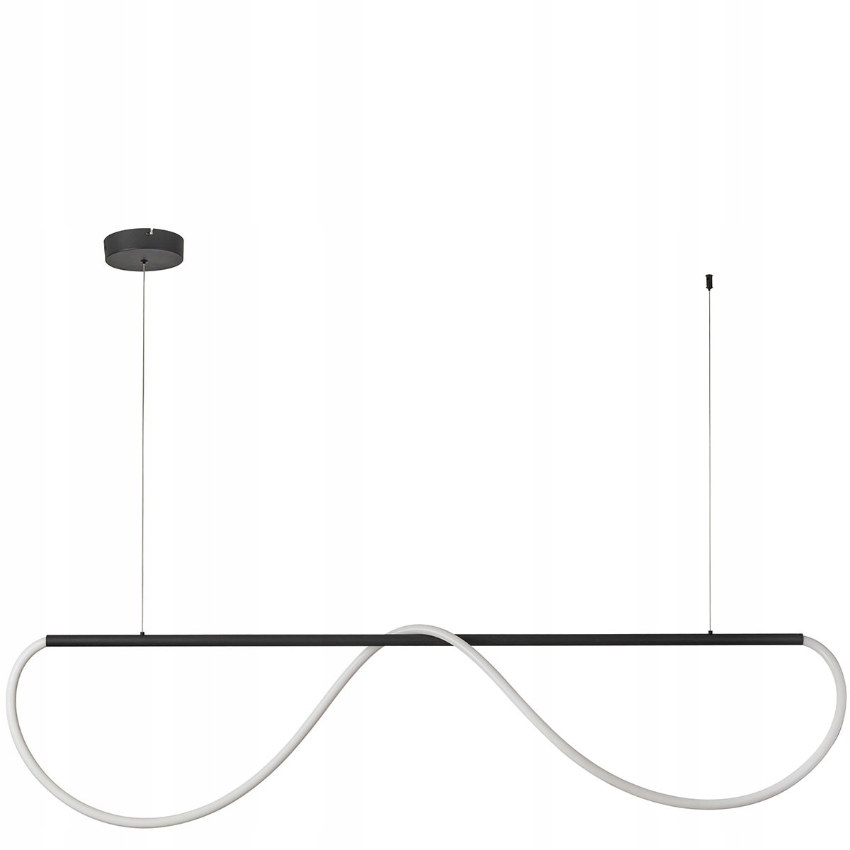 Dlouhá Led hadí lampa 160 cm Meleca černá nad jídelní stůl ozdoba