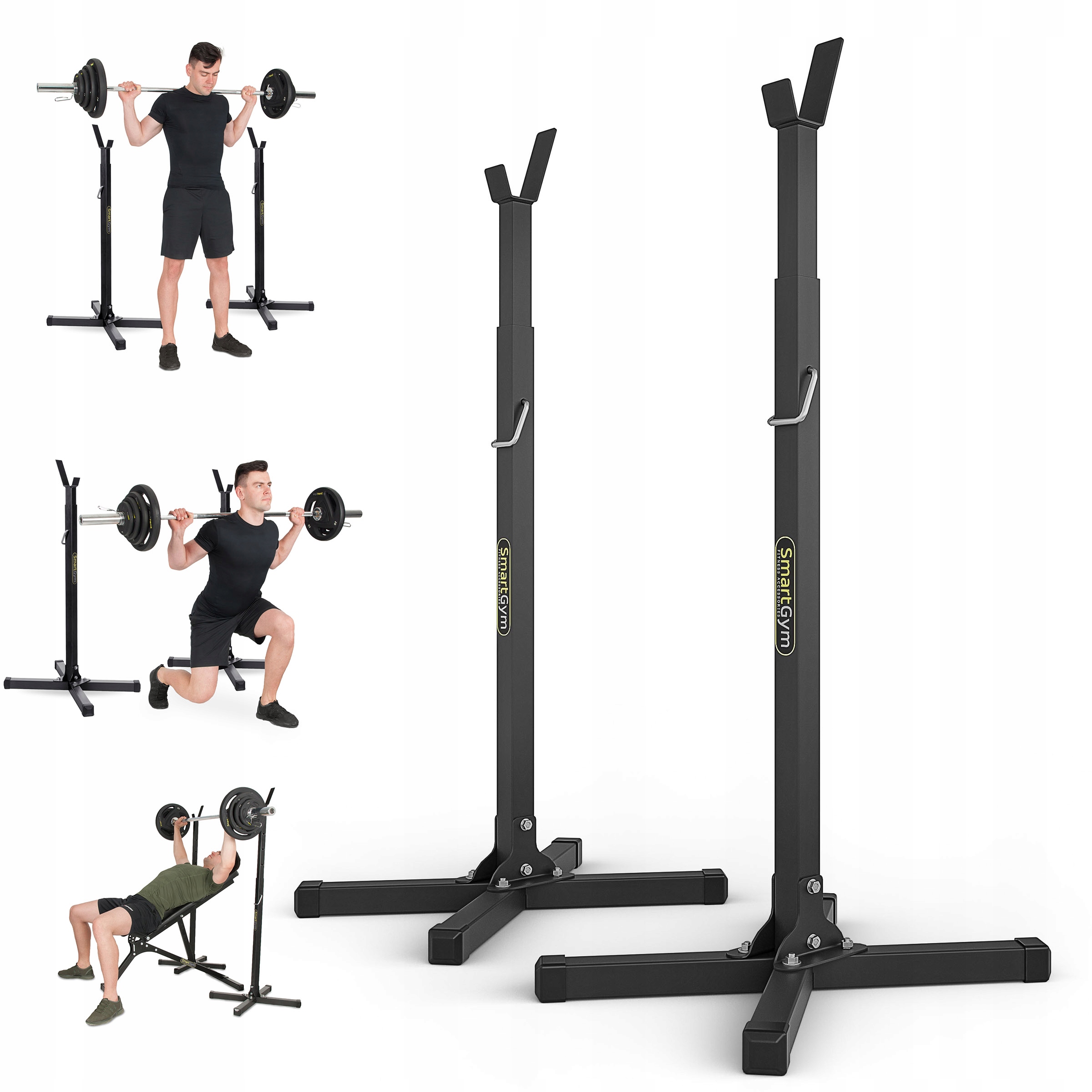 Stojan na činku Smart Gym dvoudílný, nastavitelný, 200 kg