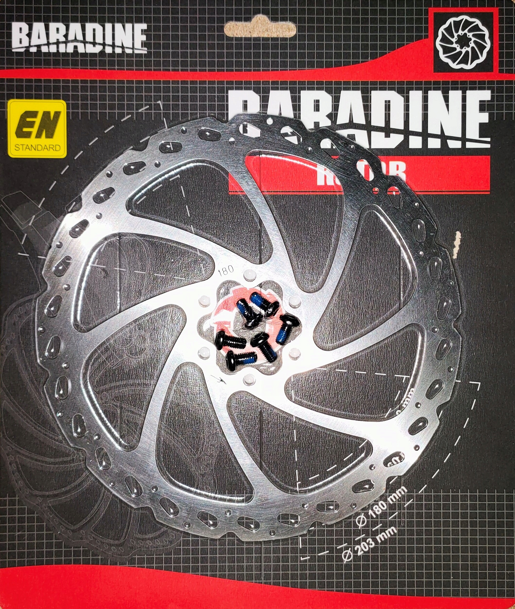 Tarcza hamulcowa BARADINE 180 mm 6 śrub