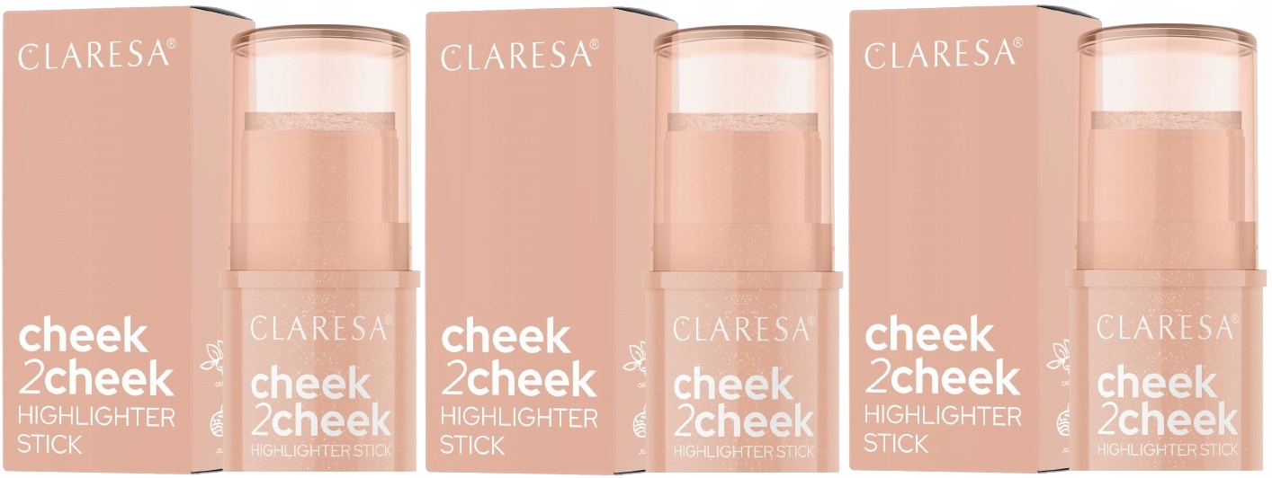 Rozjasňovač v tyčince Cheek 2 Cheek Pearl Shine 01 Claresa 3 kusy
